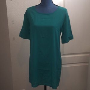Greenish-Blue Polyester T-shirt Dress Size Small
